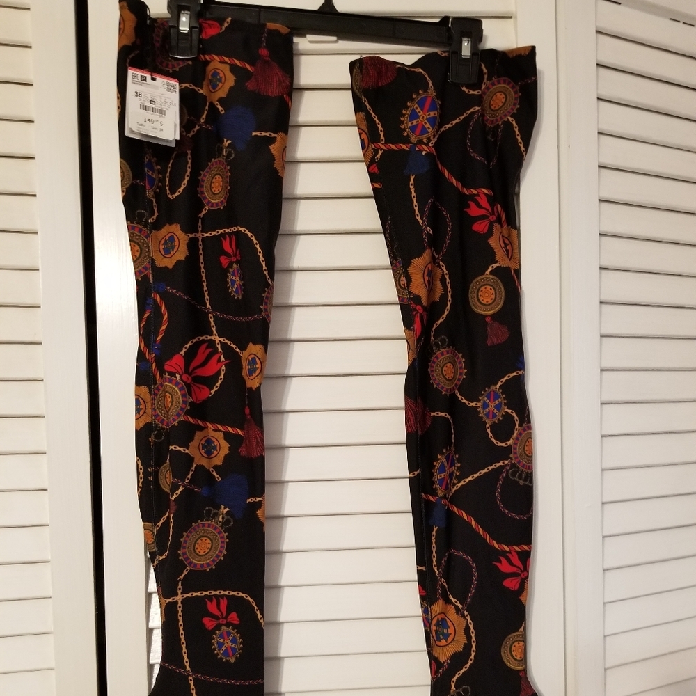 Zara Chain & Medallion over-knee boot